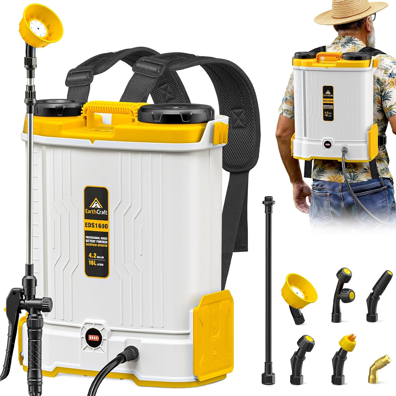 Power Tools Yard - 4.2 Galonluk Akülü Sırt Tipi Püskürtücü,